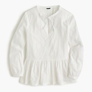 White Tassel peplum top